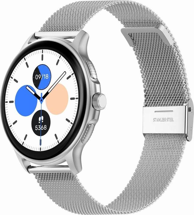 Produktbild Gravity GT12-6 Damen-Smartwatch, lila Silikonarmband + silbernes Armband