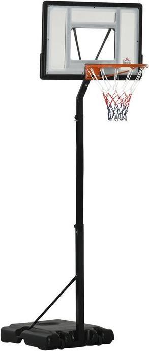 Actual product image Swisshandel24 Basketball stand with wheels rollable 260-310 cm height-adjustable basketball hoop with stand