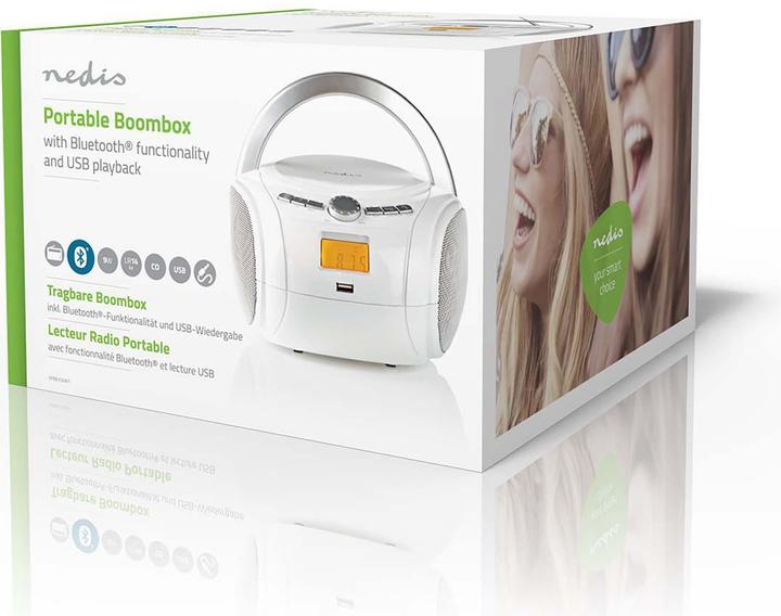 Actual product image Nedis SPBB100WT - White - Audio - White (FM, Bluetooth)