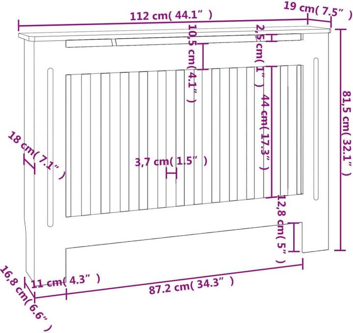 Image du produit vidaXL Heizkörperverkleidung