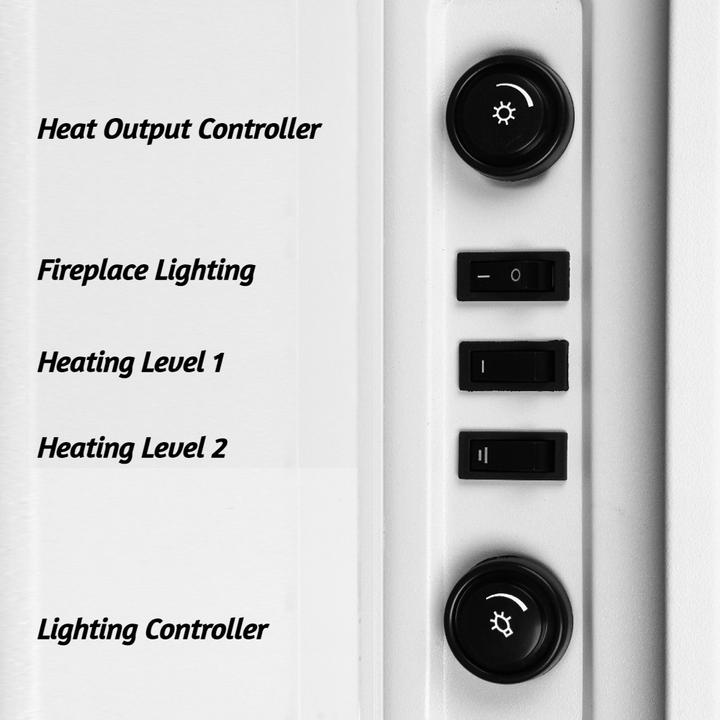 Actual product image Monzana Electric Fireplace (60 x 28 x 50 cm)