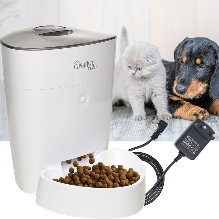 Image du produit Casativo Distributeur de nourriture intelligent pour chiens et chats avec WLAN et application, 4 l (4 l)