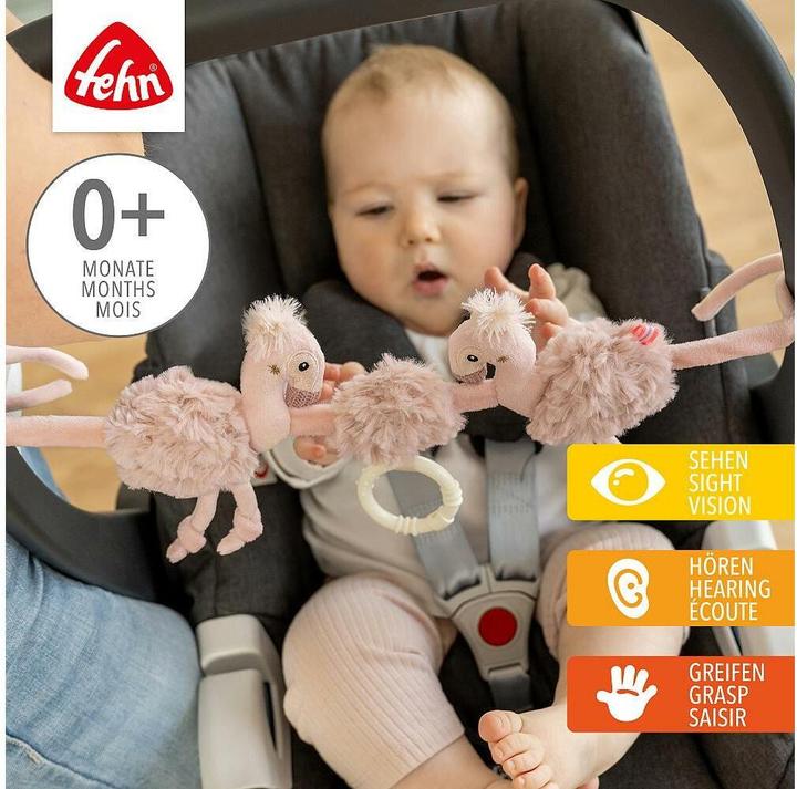 Immagine prodotto Fehn Kinderwagenkette Flamingo Rose, Material: Polyester