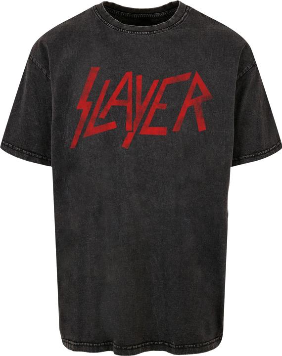Produktbild Merchcode Slayer - Distressed Logo Acid Washed Oversize Tee - 170463 (S)