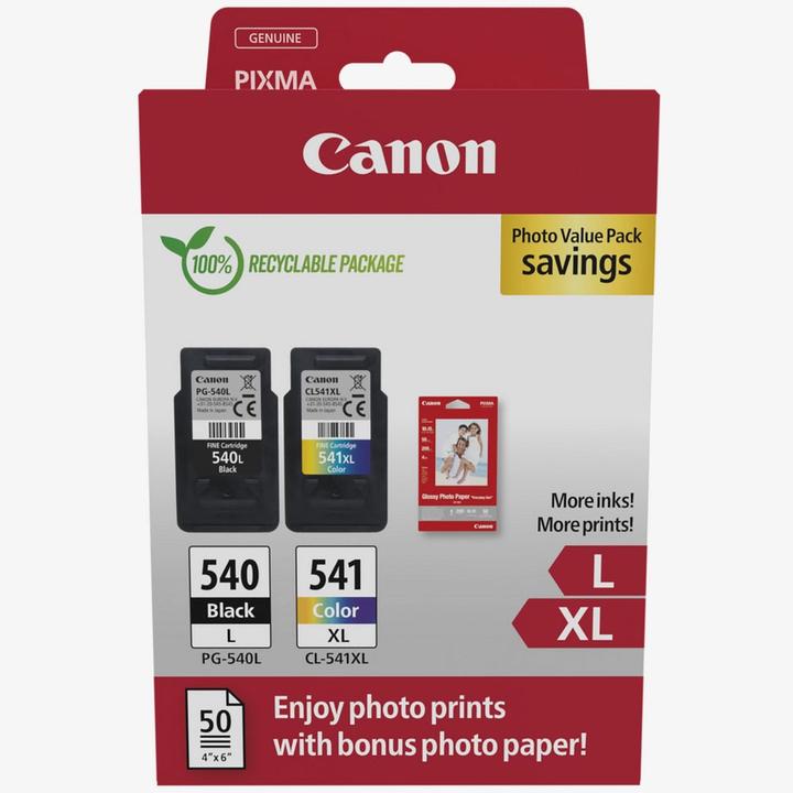 Actual product image Canon PG-540L/CL-541XL Photo Value Pack (Color, FC)