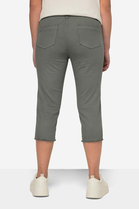 Actual product image Laurasøn Capri Pants Jeggings Fringe Hem Elastic Waistband Recycled Materials (56)