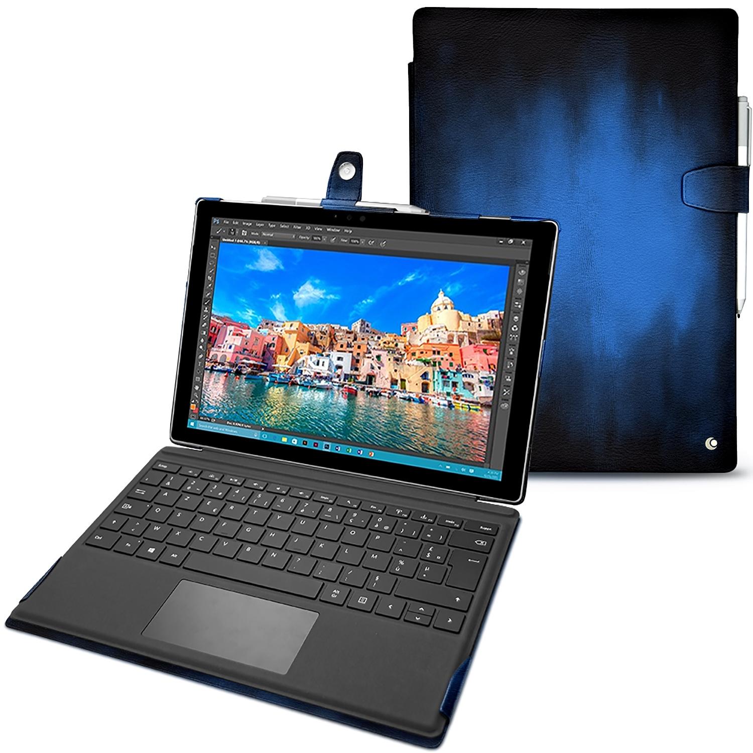 Thumbnail - Noreve Lederschutzhülle (Microsoft Surface Pro 4), Tablet Hülle, Blau
