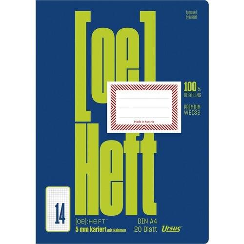 Carnet de notes Ursus FX14 A4 Quadrillé 20 feuilles Blanc (A4, Quadrillé)