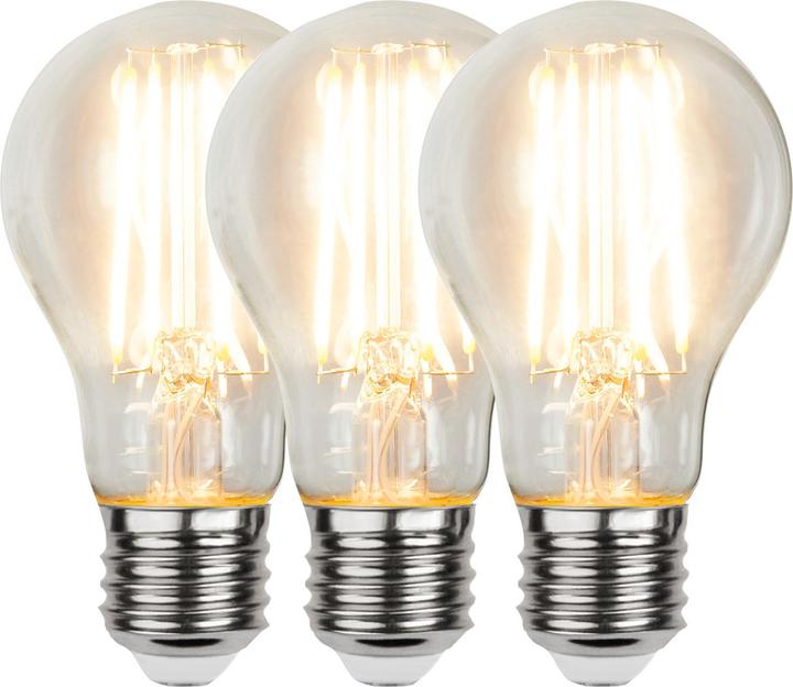 Actual product image Schönenberger S-Light LED Filament Bulb 3 Pack E27 A60 (E27, 7 W, 900 lm, 3 x, E)