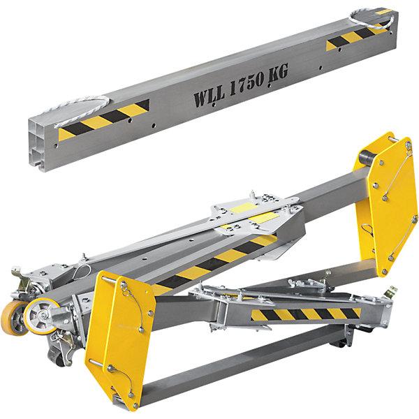 Actual product image Planeta RLPK aluminium gantry crane, overall height 2477 - 3877 mm, width 4000 mm.