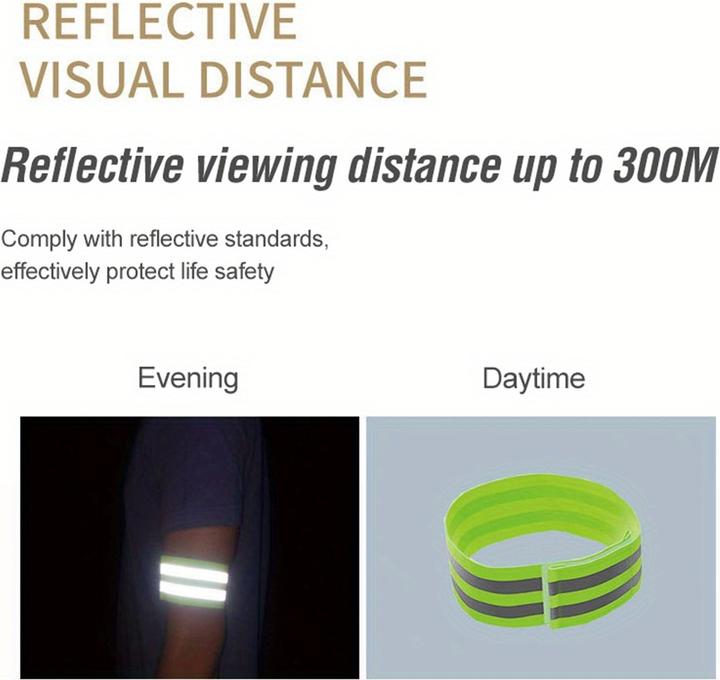 Produktbild PhoneLook 2er Set Hochsichtbare Reflektierende Armbänder Nylon Sicherheitsarmbänder für Nachtaktivitäten