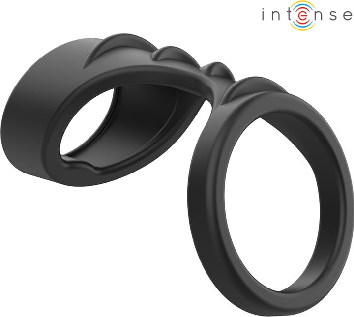 Intense Theo Doppelter Penisring Aus Silikon Schwarz Modell 3 (4 cm)