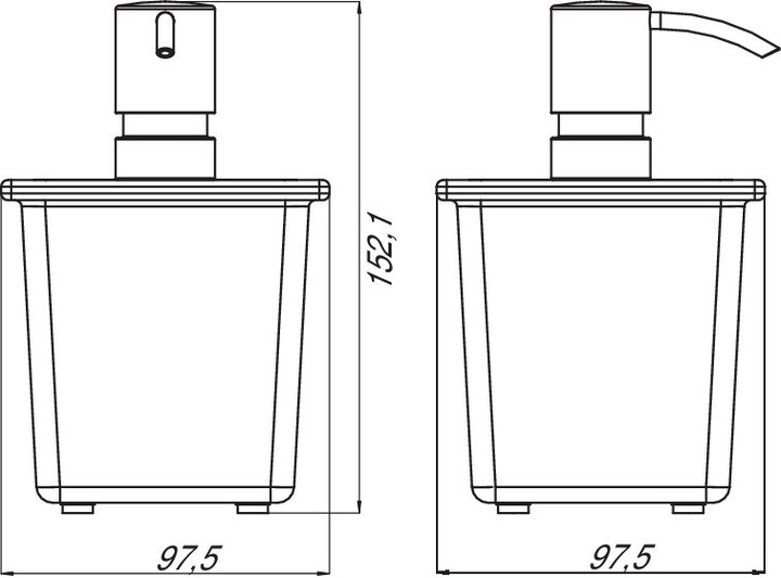 Produktbild Emco liaison Seifenspender (Reling) 182100106 Kristallglas, Metallp., 365ml, chrom chrom Kristallglas,...
