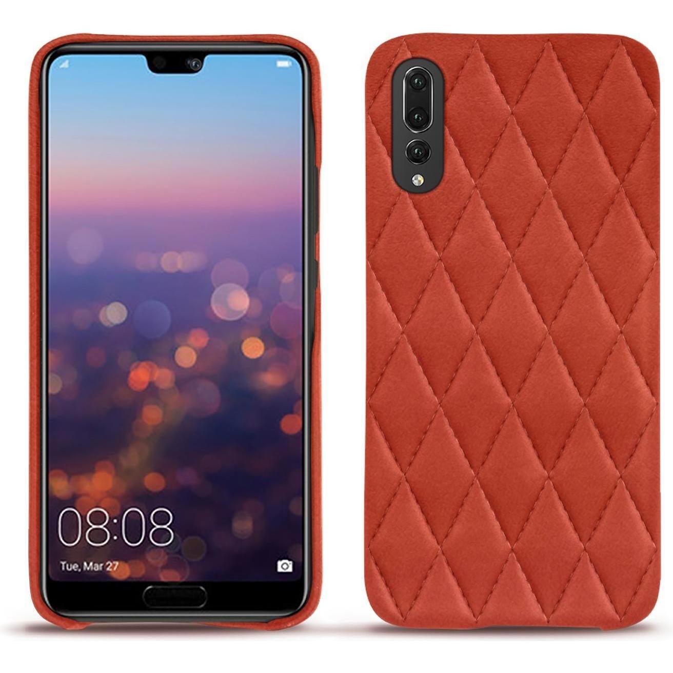 Noreve Lederschutzhülle (Huawei P20 Pro), Smartphone Hülle, Orange