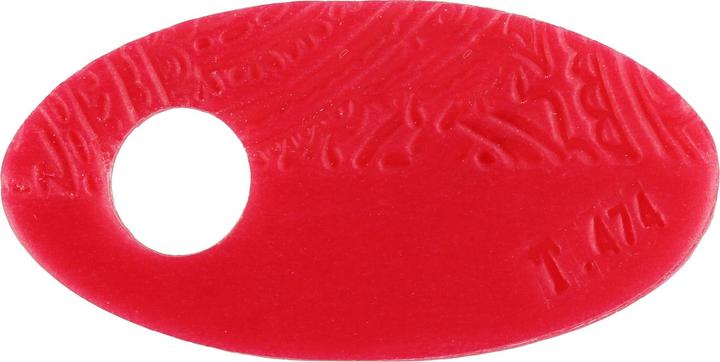 Actual product image Cernit 474 Translucent 56g ruby rød