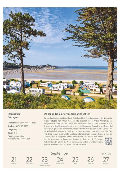 Produktbild Harenberg Campinglust Wochen-Kulturkalender 2026 - 53 unvergessliche Touren (Spezial)