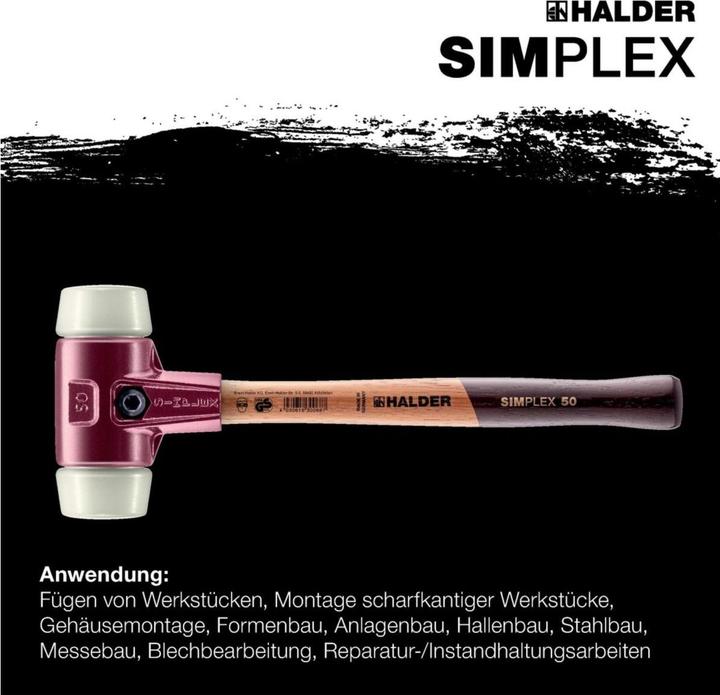 Image du produit Halder Marteau de protection SIMPLEX 60 NYLON TE SIMPLEX-SCHONHAM (1500 g)