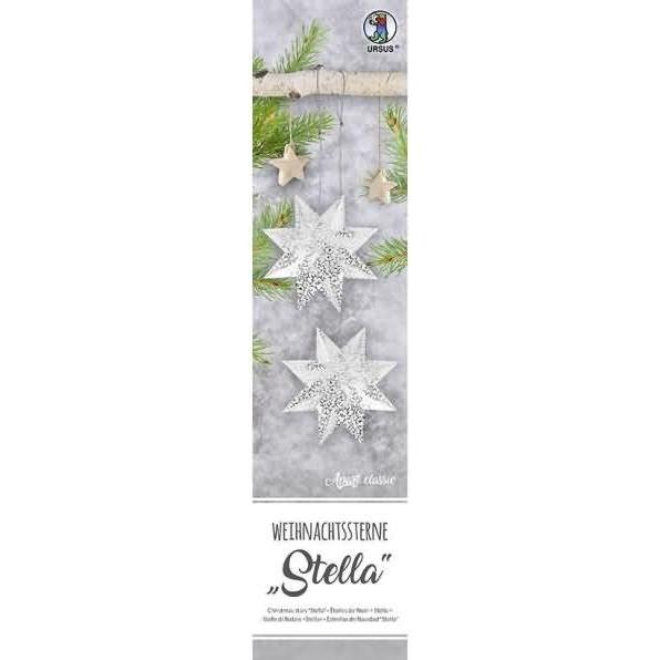 Magni, Weihnachtsdeko, Ursus 16140000 - Poinsettia Stella Apart Classic, weiss / silber, 110 g, ca. 7 x 30 cm, 33
