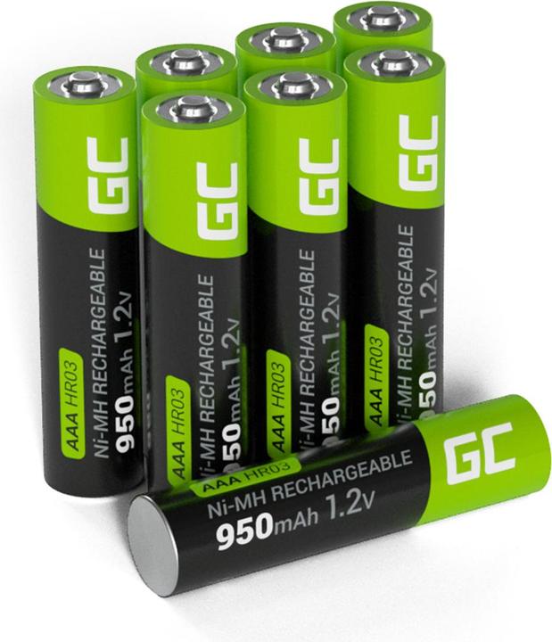 GreenCell 8x rechargeable battery AAA Micro R3 950mAh Ni-MH Rechargeable battery Green Cell (8 pcs., AAA, 950 mAh)