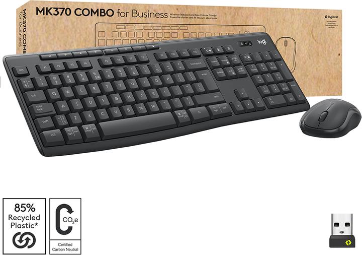 Actual product image Logitech MK370 Combo for Business - GRAPHITE - UK - INTNL-973 (Eng. Int., Cable)