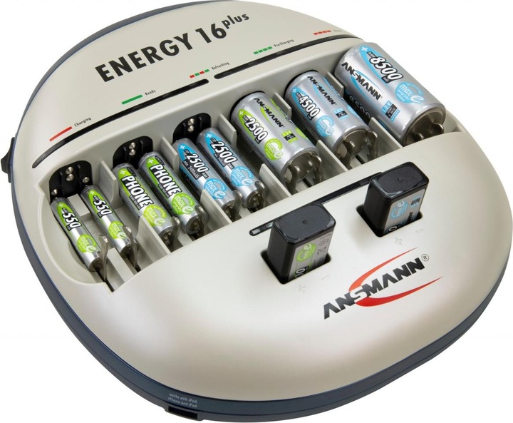 Image du produit Ansmann Station de charge et d'entretien Energy 16 plus pour 1 à 12 piles Micro AAA, Mignon AA