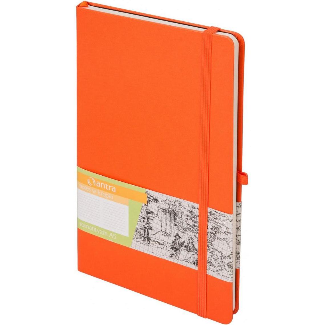 Antrax Arancia Quaderni + Bloc Notes, Taccuino A5 Puntini Romantici (244282) (A5, Punteggiato, Copertina Rigida)