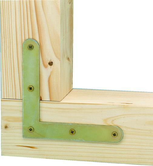 Image du produit GAH Cornière d'angle Longueur 150 x 150 mm Largeur 20 mm Épaisseur 2 mm Acier électrozingué jaune (Angles d'angle, 20 pcs)