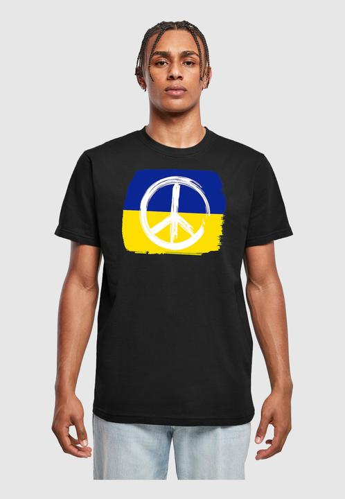 Produktbild Merchcode Peace - Flag Peace Basic T-Shirt Round Neck - 161087 (L)