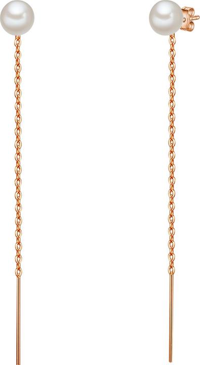 Actual product image Valero Pearls Ladies Sterling Silver Freshwater Cultured Pearls Rose Gold - 24447 (Sterling Silver)