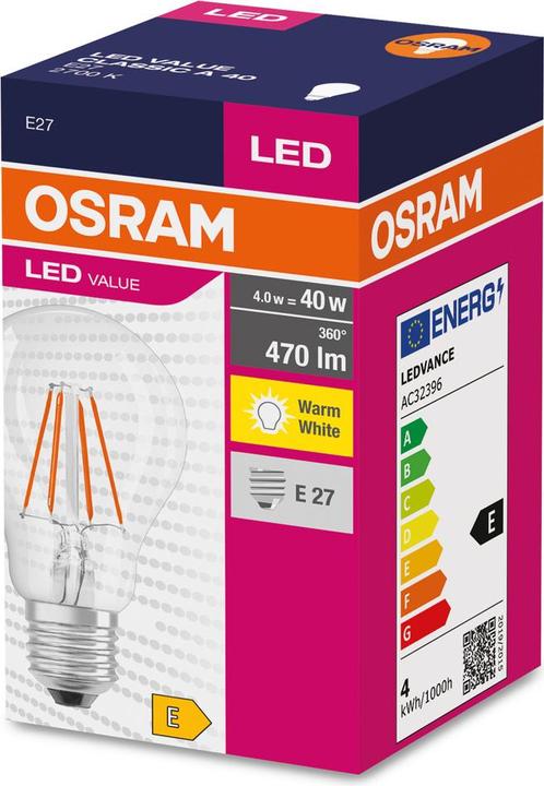 Actual product image Osram Classic (E27, 4 W, 470 lm, 1 x, E)