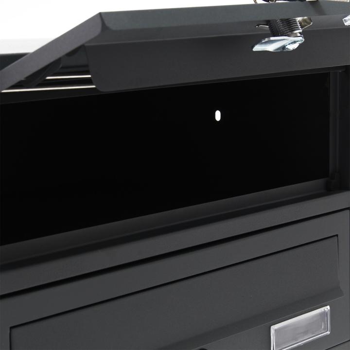Actual product image Wiltec 6 letterbox system anthracite 270x513x1500mm letterbox Post