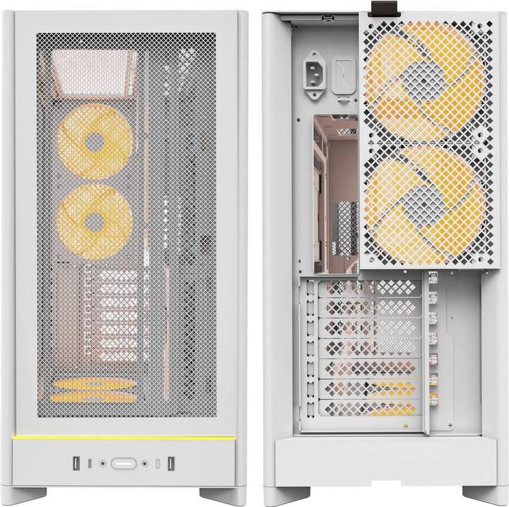 Actual product image Montech HS01 PRO (weiss, Tempered Glass) (ATX, Mini-ITX, mATX)