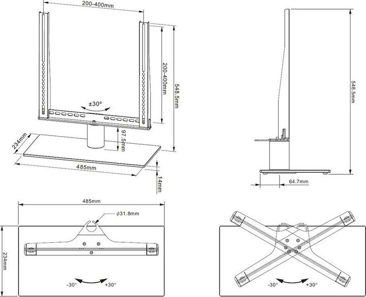 Produktbild Multibrackets M Tablestand M, 32 - 42" (Universal, 42", 30 kg)