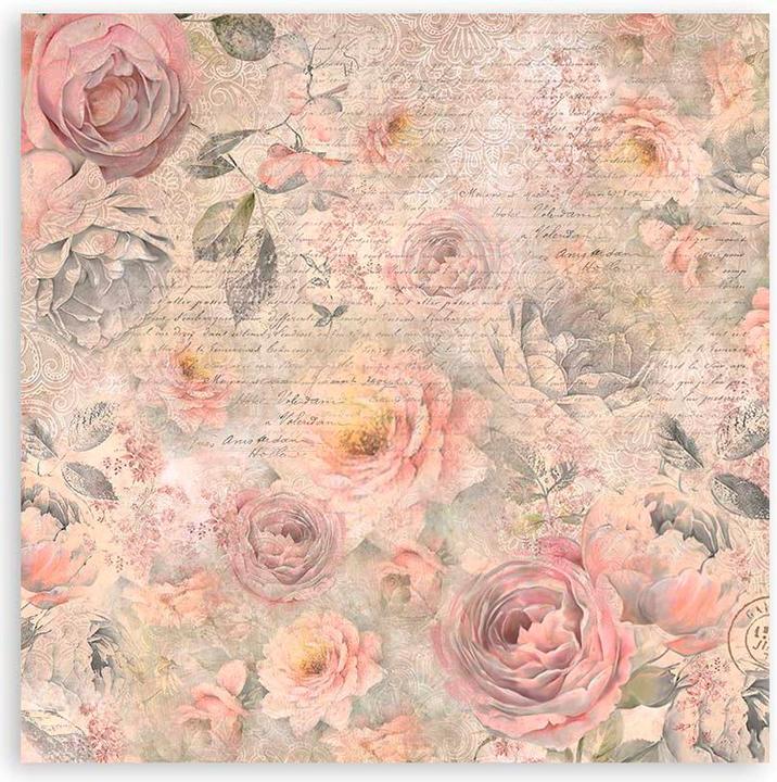 Actual product image Stamperia Fabric pack "Shabby Rose", set of 4, 4 designs à 30x30 cm