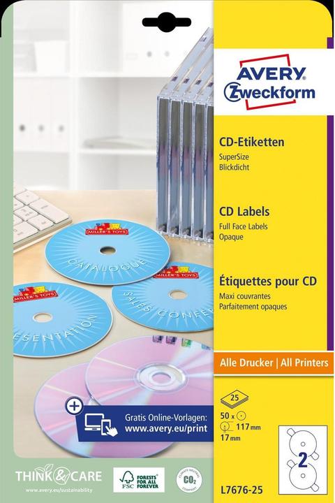 Avery CD-Etiketten SuperSize