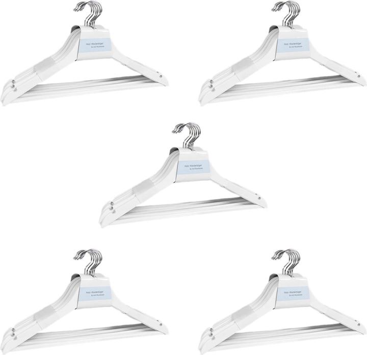 Produktbild Natura Punto 40er-Set Holz-Kleiderbügel mit Rockkerbe und Hosensteg (40 x)