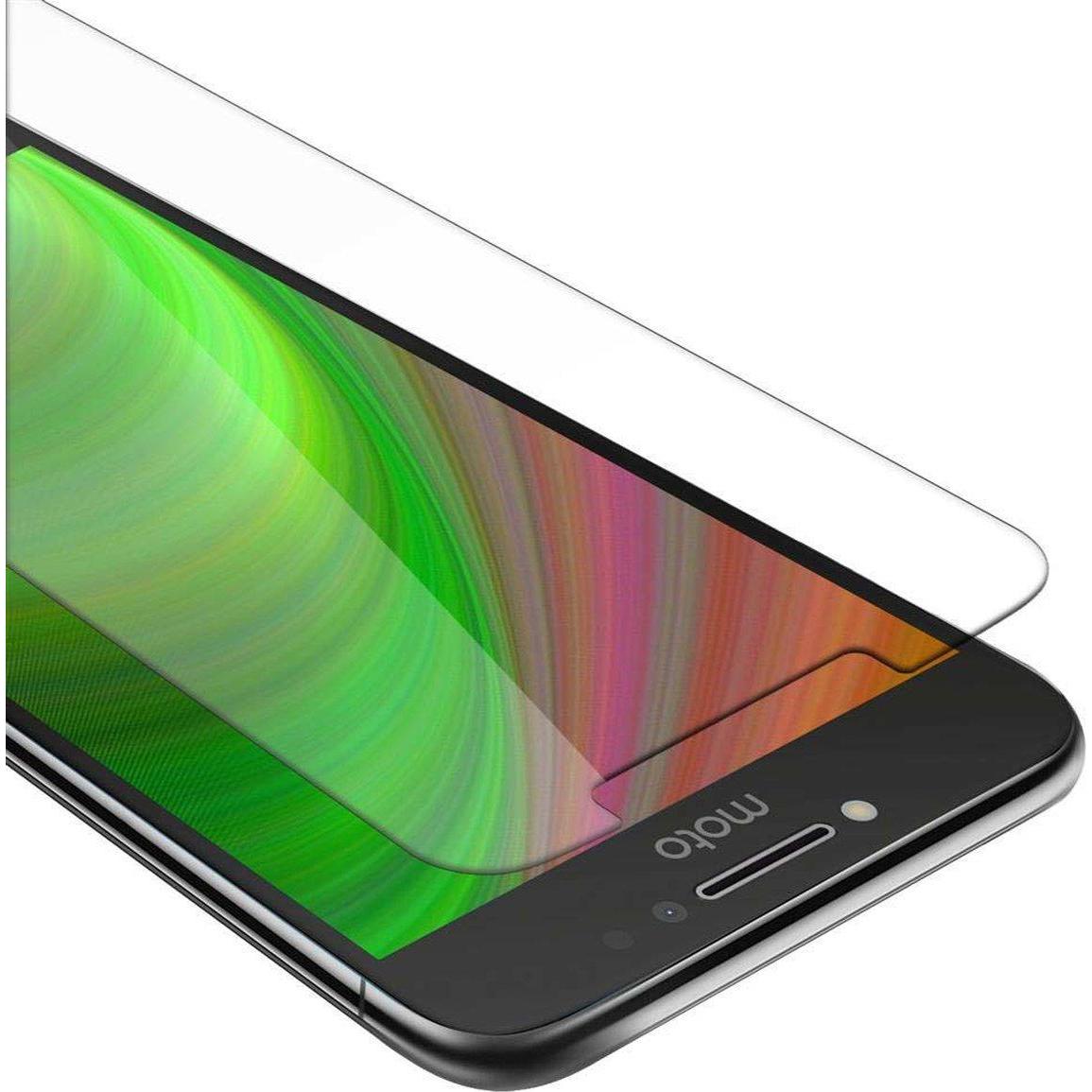 Cadorabo Displayschutzglas (1 Stück, Motorola Moto E4 Plus), Smartphone Schutzfolie, Transparent