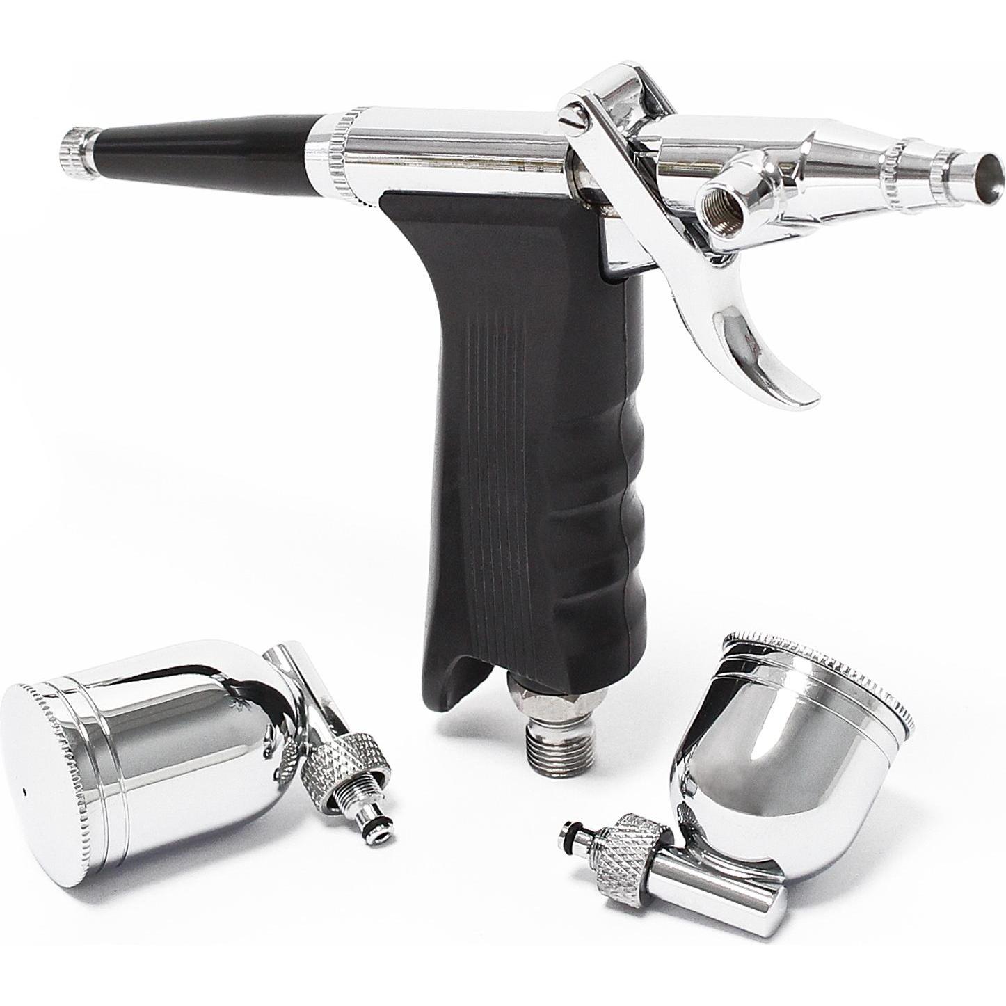 Wiltec Airbrushpistole Spritzpistole Druckluft Typ 116 Double Action Funktion Düsen