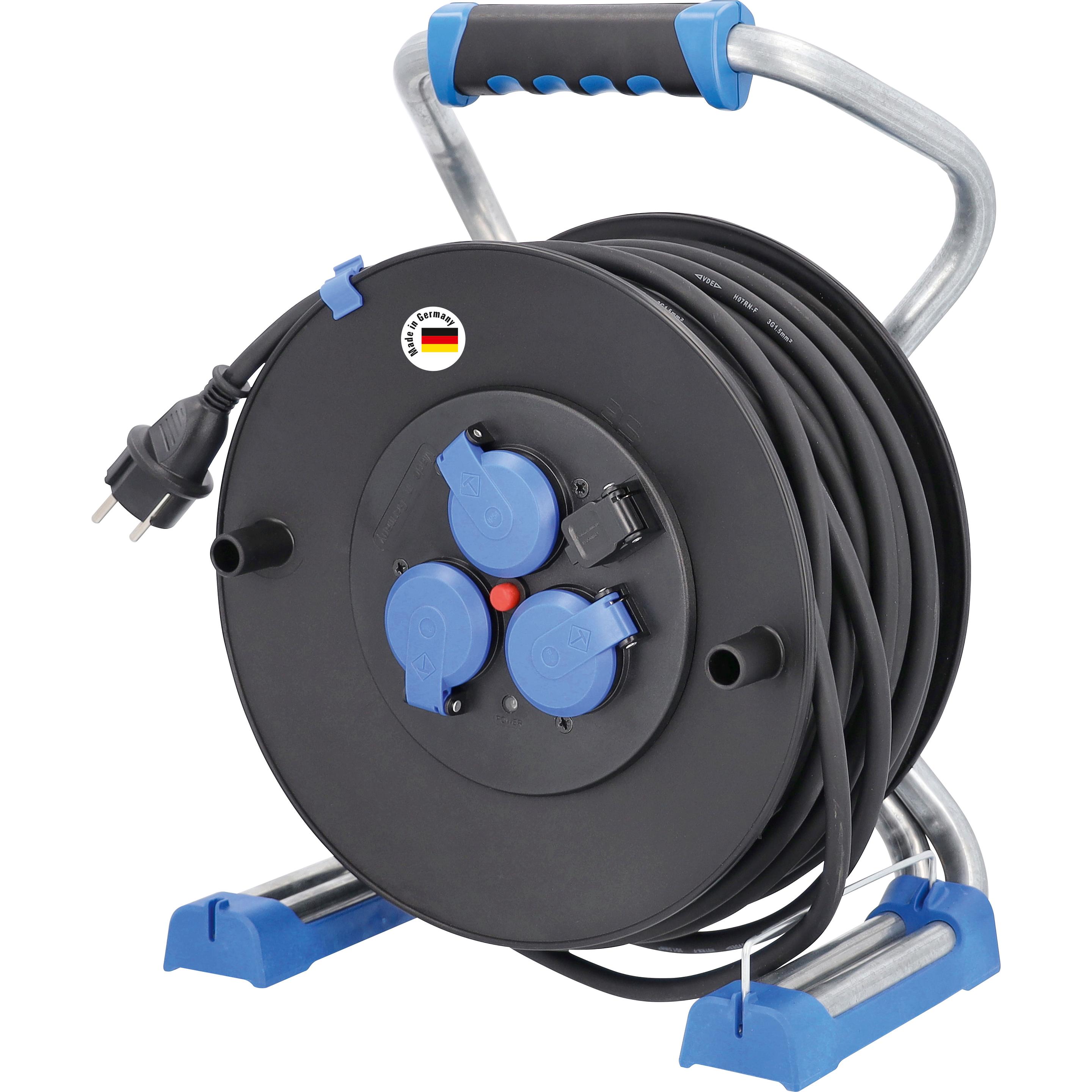 As - Schwabe, Kabelrolle, Kunststoffkabeltrommel mit USB (25 m, 1.50 mm²)