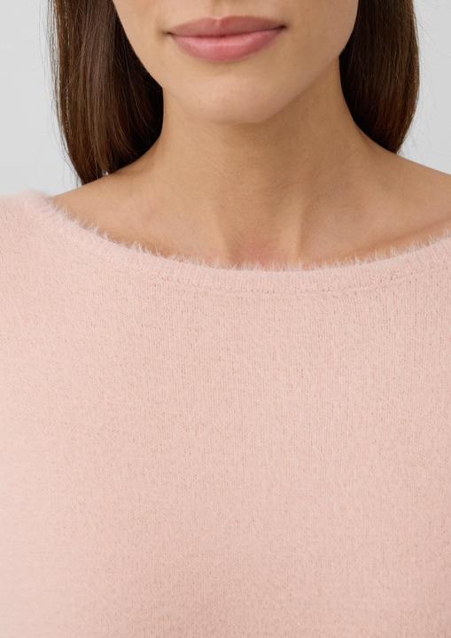 Produktbild s.Oliver Strickpullover Flauschiger Pullover mit U-Boot-Ausschnitt (40)