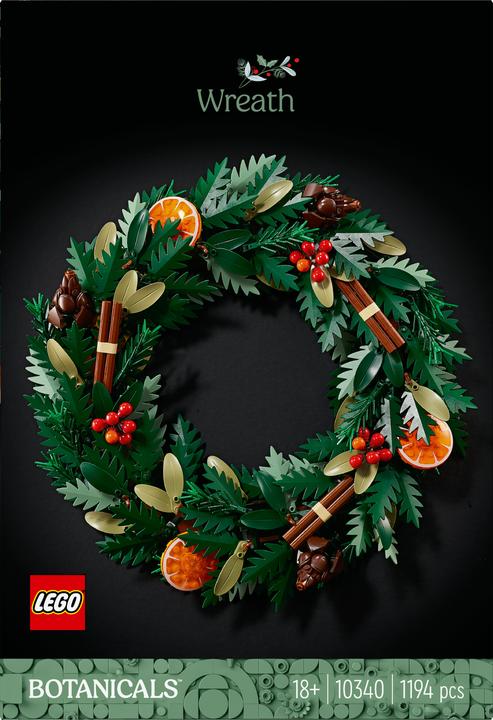 Actual product image LEGO Christmas wreath (10340, LEGO Icons)