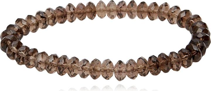 Actual product image Leyda Smoky quartz bracelet with silver (18 cm, Coloured stone)