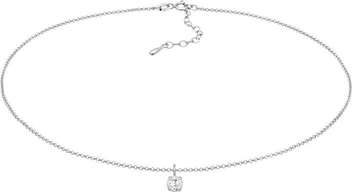 Produktbild Elli Halskette Choker Zirkonia Solitär Basic 925 Sterling Silber (Zirkonia, 925er Sterling Silber)