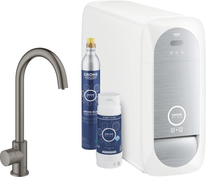 Immagine prodotto Grohe Rubinetto per acqua fredda Blue hard graphite spazzolato 31498