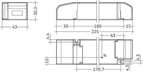 Produktbild Tridonic Dimmbares Installations-Netzteil 24V 60W mit DALI und Push-Dim Eingang