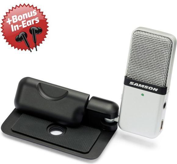 Samson GO Mic kompaktes USB Mikrofon + Bonus In-Ear Kopfhörer