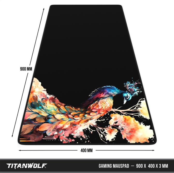 Actual product image Titanwolf Gaming Mouse Pad, 900 x 400mm XXL Speed Gaming Mouse Mat, Mousepad Extra Large Surface, Black (XXL)