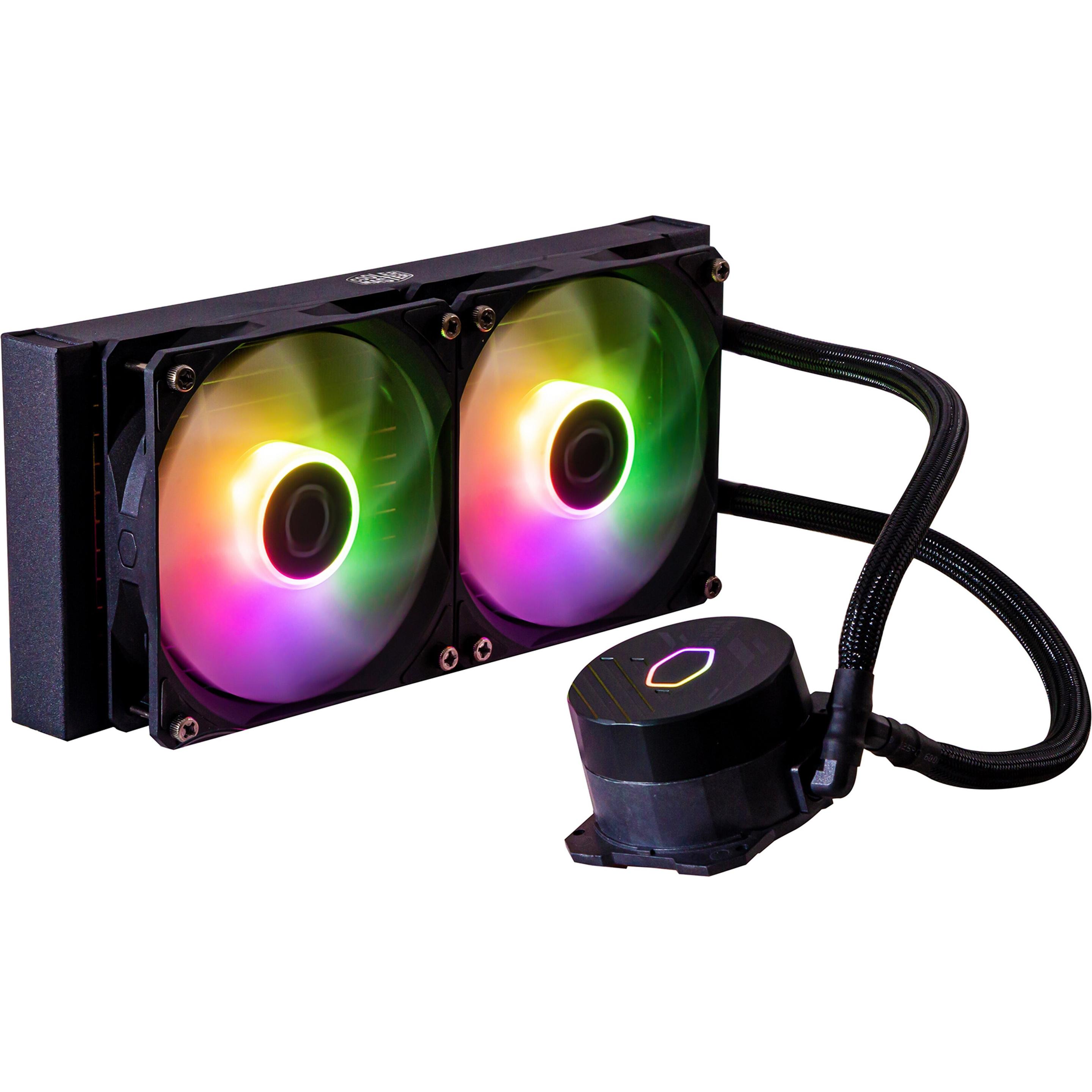 Cooler Master CooMas MasterLiquid 240L Core ARGB MLW-D24M-A18PZ-R1, CPU Wasserkühler, Schwarz