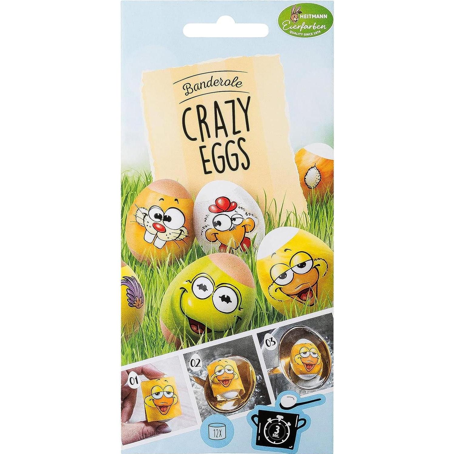Brauns Heitmann, Osterdeko, Oster Eierbanderole Crazy Eggs mehrfarbig (1 x)