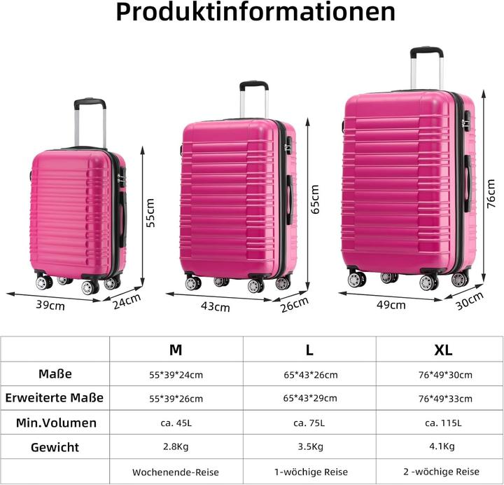 Image du produit Beibye Hartschalen-Trolley (45 l)